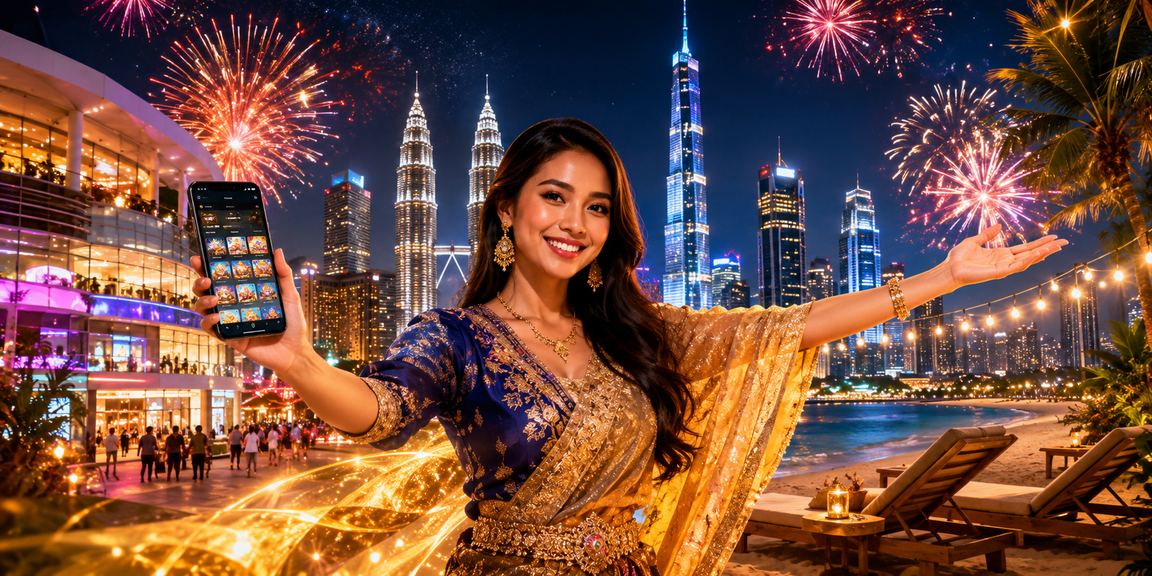 Pemain poker menggunakan aplikasi kasino di Kuala Lumpur